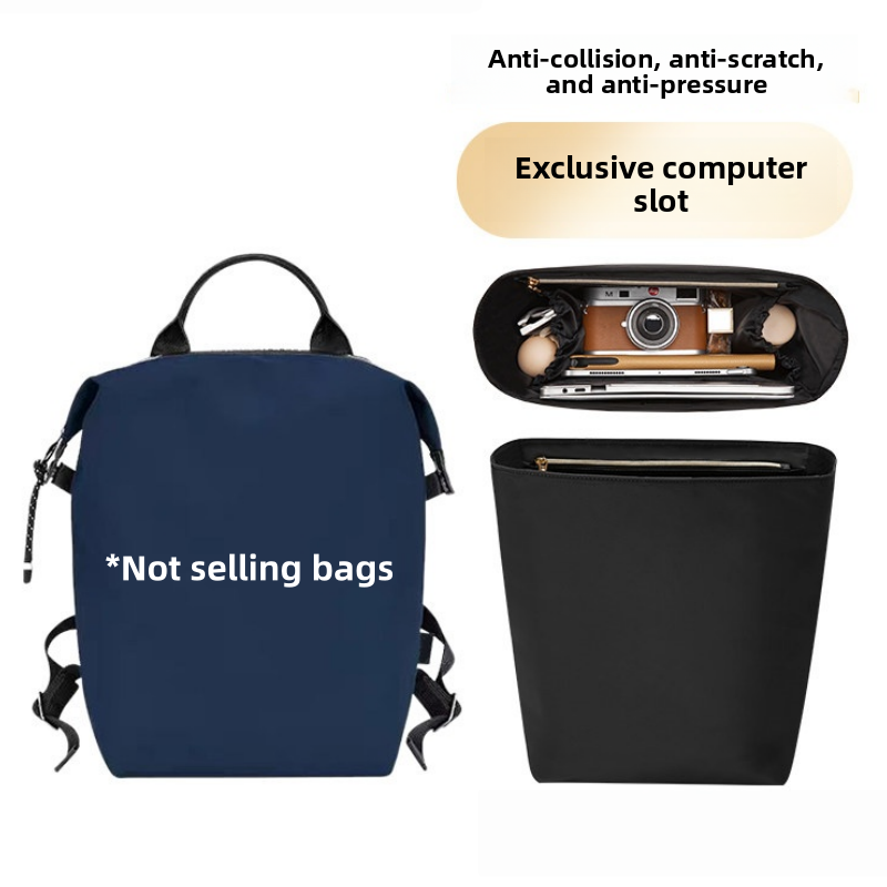 Laptop Original Accessories - แผ่นรองจัดระเบียบกระเป๋าสำหรับใส่ในกระเป๋าเป้ Longchamp Energy ทำจากไนลอน ช่วยจัดระเบียบกระเป๋าใส่แล็ปท็อป รองรับการจัดเก็บภายใน