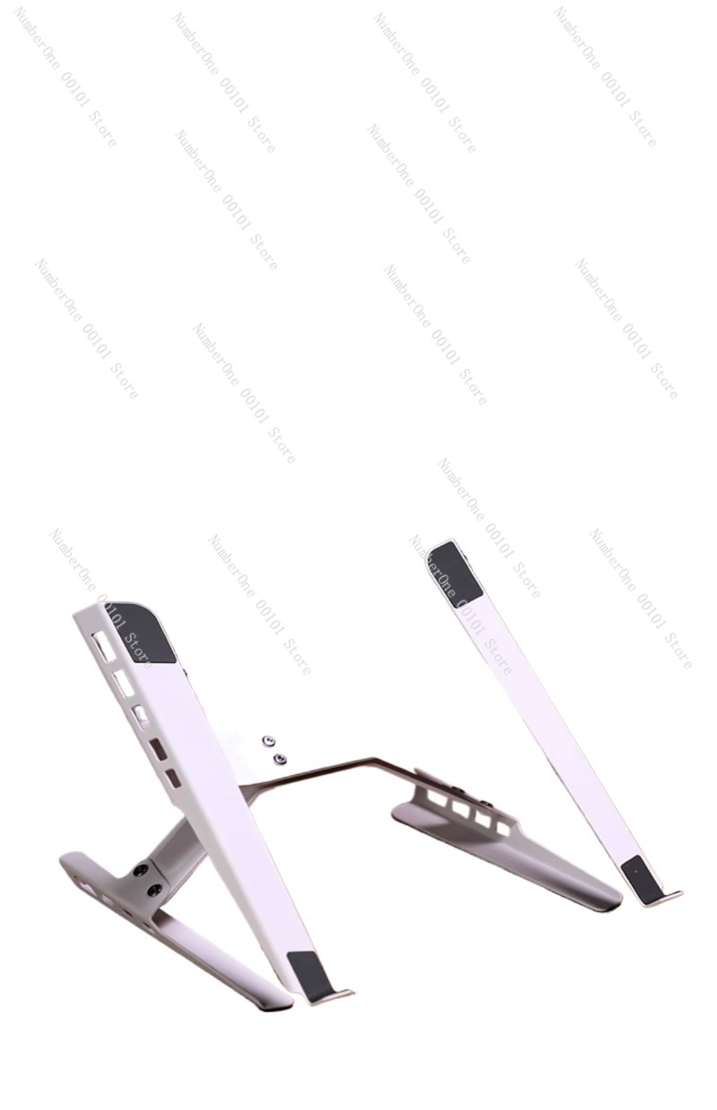 Laptop Cooling Pad - ขาตั้งแล็ปท็อปแบบปรับได้ แผ่นรองระบายความร้อน ขาตั้งโต๊ะปรับความสูงได้ตามหลักสรีรศาสตร์ ขาตั้งโน้ตบุ๊กสำหรับเล่นเกม ที่วางแล็ปท็อปแบบพับได้แบบพกพา