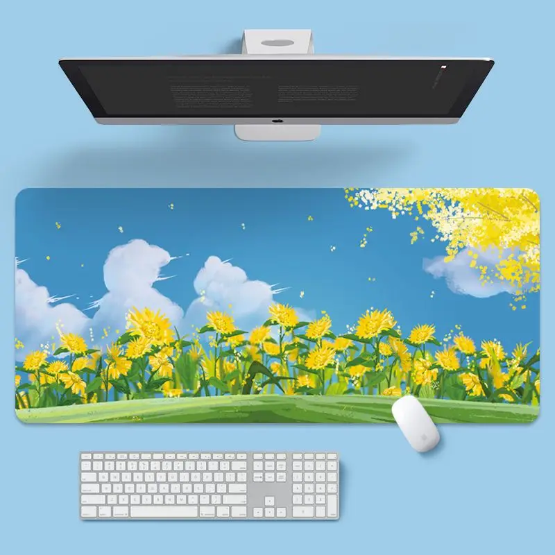 Laptop Mouse - แผ่นรองเมาส์ขนาดใหญ่ ลายการ์ตูนน่ารัก สำหรับโต๊ะทำงาน แผ่นรองคีย์บอร์ด ขนาด 800x300x2