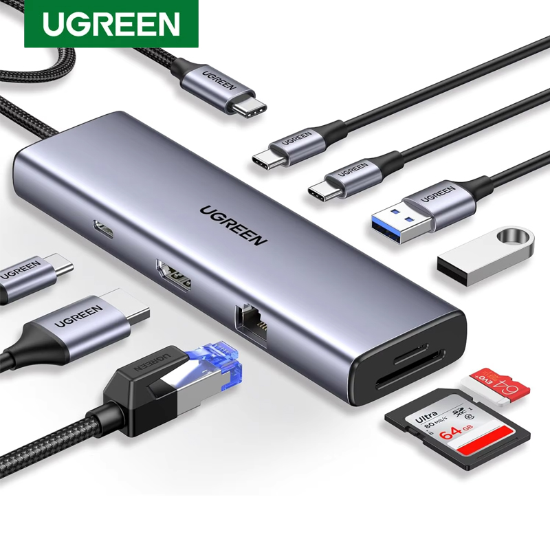 อะแดปเตอร์ UGREEN Revodok 9 in - Usb Hub บทวิจารณ์และราคา