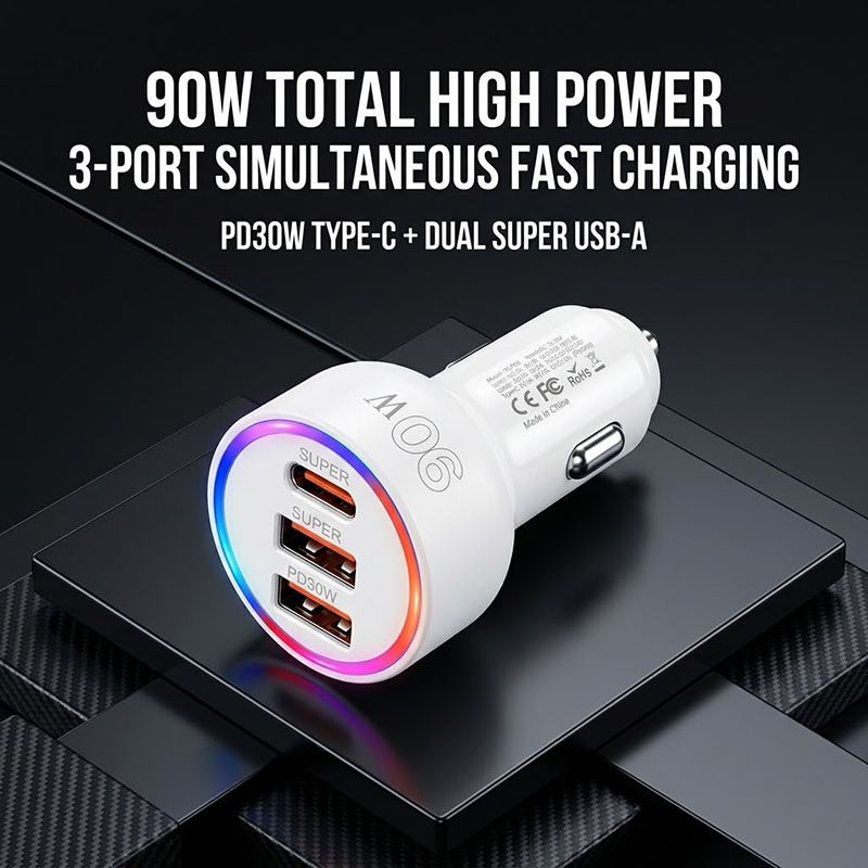 อะแดปเตอร์ชาร์จในรถยนต์ 90W พร - Usb C Hub บทวิจารณ์และราคา